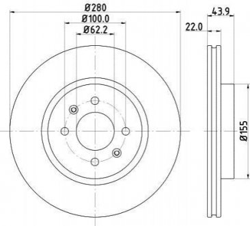Тормозной диск (передний) 8DD355118-251