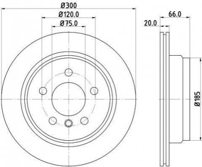 Тормозной диск (задний) HELLA 8DD355118-271 (фото 1)