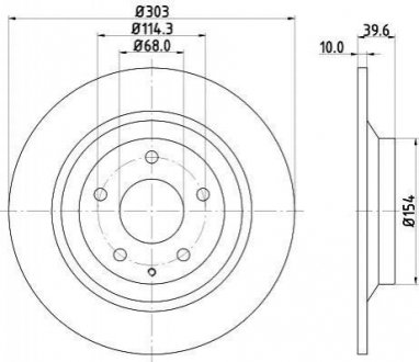 Тормозной диск (задний) HELLA 8DD355118-541 (фото 1)
