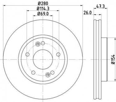 Тормозной диск (передний) 8DD355120-141