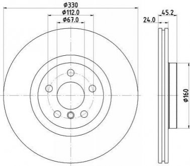 Тормозной диск HELLA 8DD355122-641 (фото 1)