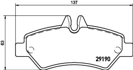 Дисковые тормозные колодки (задние) 8DB355005-351