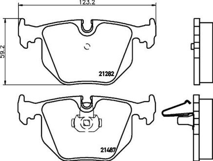 Дисковые тормозные колодки (задние) 8DB355006-691