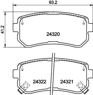 Дисковые тормозные колодки (задние) 8DB355006-961