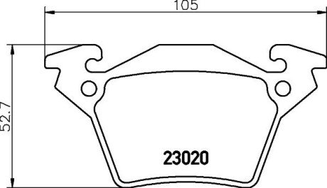 Тормозные колодки (задние) 8DB355008-641