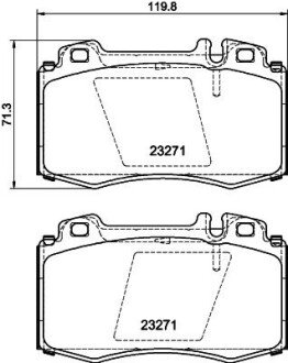 Дисковые тормозные колодки (передние) 8DB355008-691