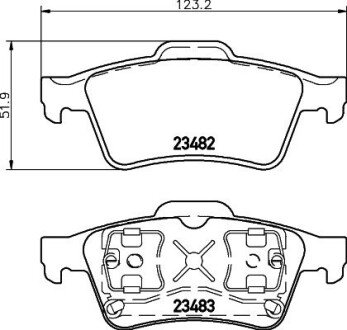 Тормозные колодки (задние) 8DB355009-121