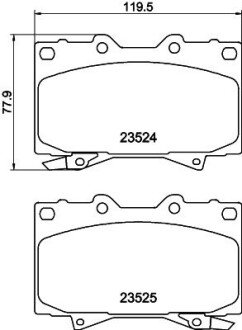 Дисковые тормозные колодки (передние) 8DB355009-371