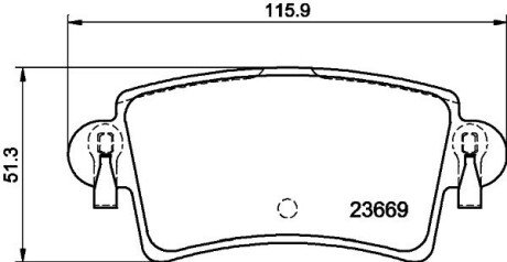 Дискові гальмівні колодки (задні) 8DB355009-421