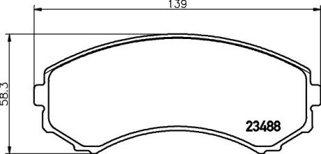 Дисковые тормозные колодки (передние) 8DB355009-461