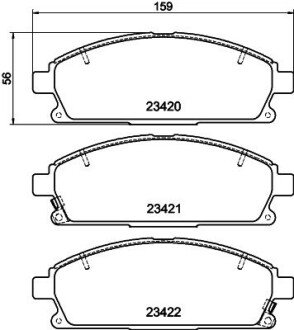 Дисковые тормозные колодки (передние) 8DB355009-661