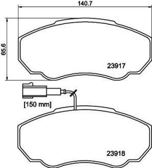 Дисковые тормозные колодки (передние) 8DB355010-391