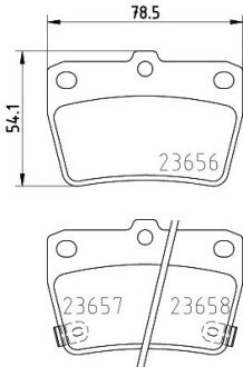 Дисковые тормозные колодки (задние) 8DB355010-521