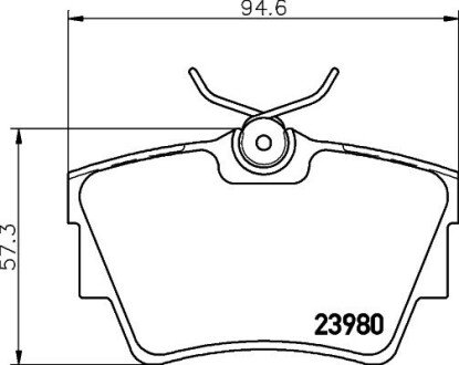 Дисковые тормозные колодки (задние) 8DB355010-761