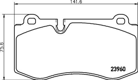 Дисковые тормозные колодки (передние) 8DB355011-401