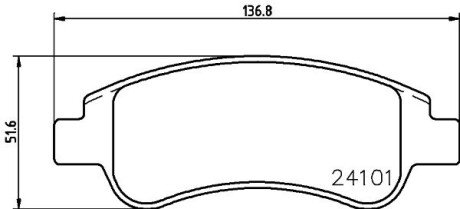 Дискові гальмівні колодки (передні) 8DB355011-521