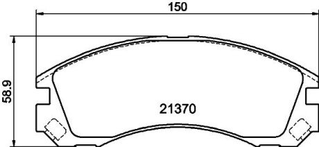 Дисковые тормозные колодки (передние) 8DB355011-751