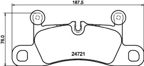 Дисковые тормозные колодки (задние) 8DB355015-101