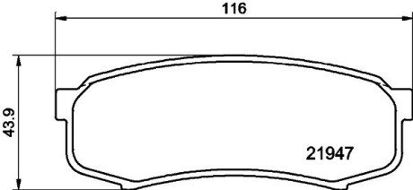 Дисковые тормозные колодки (задние) 8DB355016-831