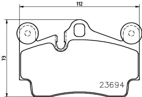 Дисковые тормозные колодки (задние) 8DB355018-711