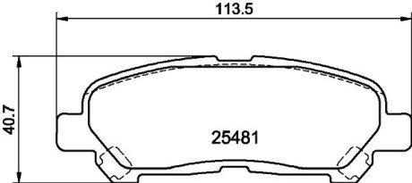 Тормозные колодки (задние) 8DB355020-131