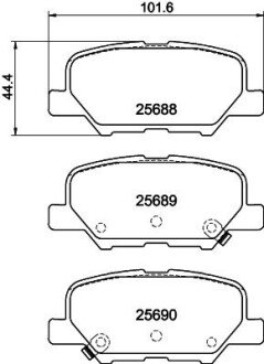 Тормозные колодки (задние) 8DB355020-291