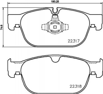 Гальмівні колодки (передні) 8DB 355 024-801