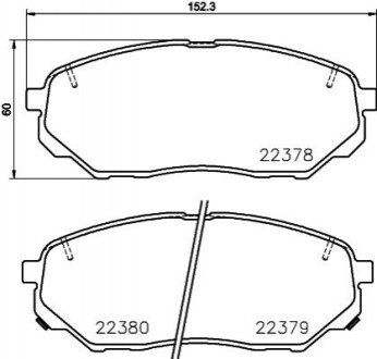 Дискові гальмівні колодки (передні) 8DB 355 024-901