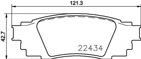 Колодки гальмівні дискові комплект; задн. 8DB355025121