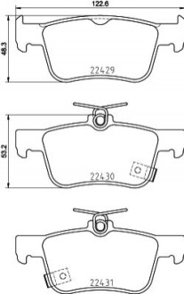 Гальмівнi колодки дисковi зад. Honda Civic 17- 8DB 355 025-251