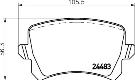 Тормозные колодки (задние) 8DB355025-331