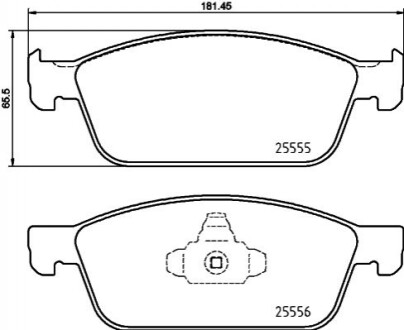 Тормозные колодки дисковые перед. Ford Focus 12-, Kuga II 2.0TDCI 13- 8DB 355 025-511