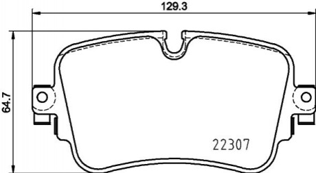 Дискові гальмівні колодки (задні) HELLA 8DB355025681 (фото 1)