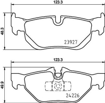 HELLA BMW гальмівні колодки задн. 3 E90 04-, X1/3 09- 8DB 355 031-781