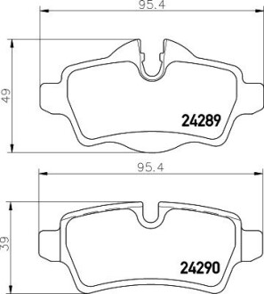 HELLA MINI колодки гальмівні задні R56, R57 8DB 355 031-791