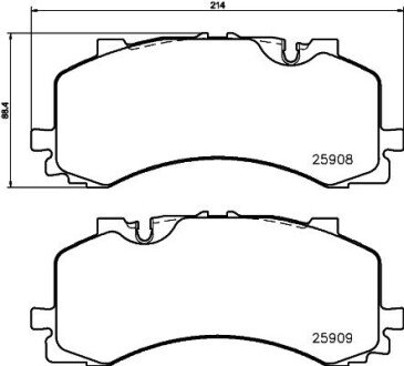 Колодки гальмівні (передні) Audi A6/A7/A8/Q7/Q8/VW Touareg 16- 8DB355036471