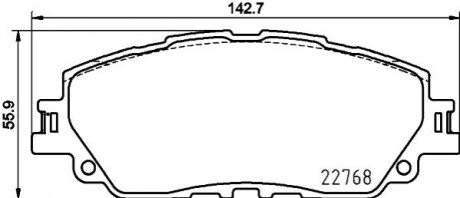 Гальмівні колодки (передні) 8DB 355 036-511