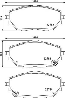 HELLA TOYOTA гальмівні колодки перед. C-HR 16-, COROLLA 2.0 Hybrid 19- 8DB 355 037-761