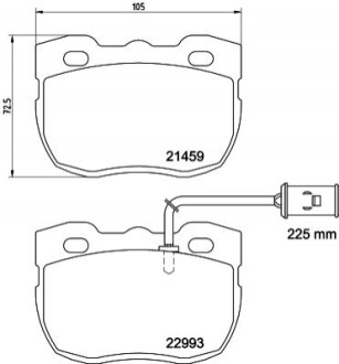 Колодки гальмівні (передні) Land Rover Discovery/Range Rover/Defender 88-98 (+датчик) 8DB355037941