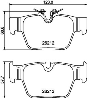 HELLA BMW колодки гальмівні задні F44, F39, MINI 8DB 355 040-581