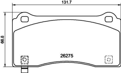 Колодки гальмівні передні TESLA MODEL 3 8DB 355 040-861