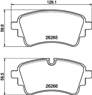 Колодки гальмiвнi, дискове гальмо HELLA 8DB355040941 (фото 1)