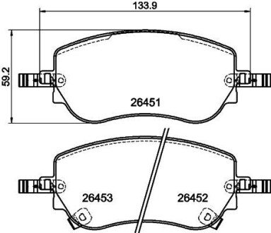 Комплект дискових гальмівних колодок 8DB355043861