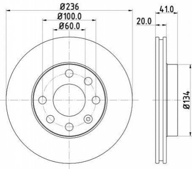 Гальмівний диск (передній) 8DD 355 100-821