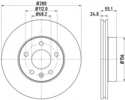Тормозной диск (передний) 8DD355105591