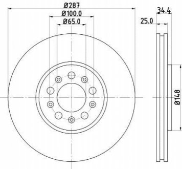 Тормозной диск (передний) 8DD355107611