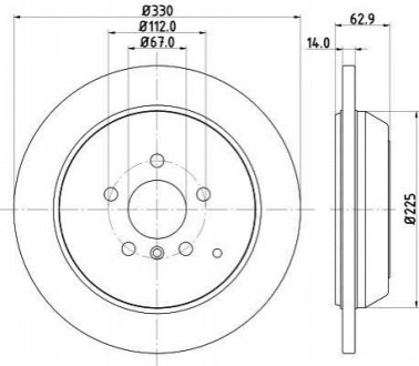Гальмівний диск (задній) 8DD 355 113-211