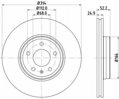 Тормозной диск (передний) 8DD355113881