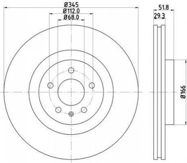 Тормозные диски перед. Audi A4 (B8) 2.0 TDI 07-/A5 2.7 TDI 09- 8DD 355 113-951