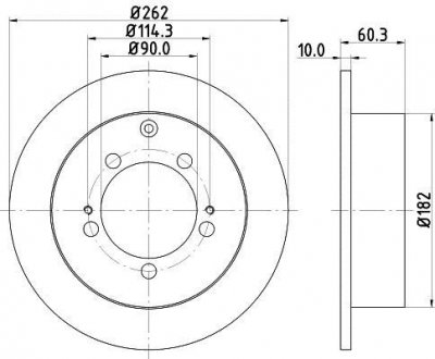 Тормозной диск (задний) HELLA 8DD 355 118-661 (фото 1)